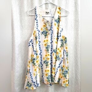 Show Me Your Mumu Rancho Mirage Lace Up Mini Dress Floral Daisy Size‎ Medium